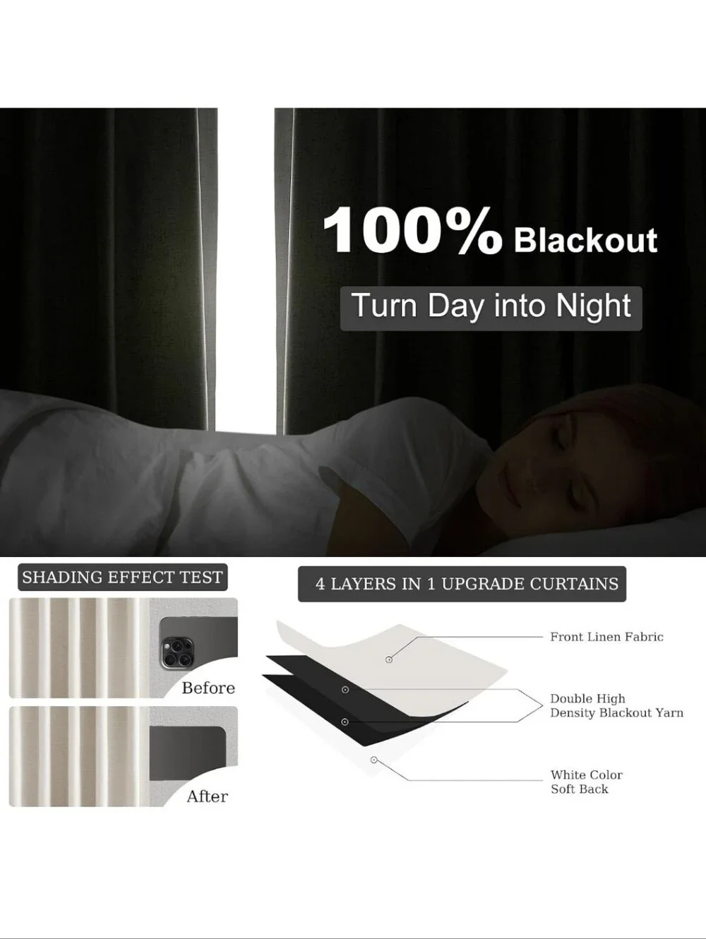 NWT Extra Wide 100 Inch Length Blackout Curtains & Drapes 90 Inches Long 2 Panel